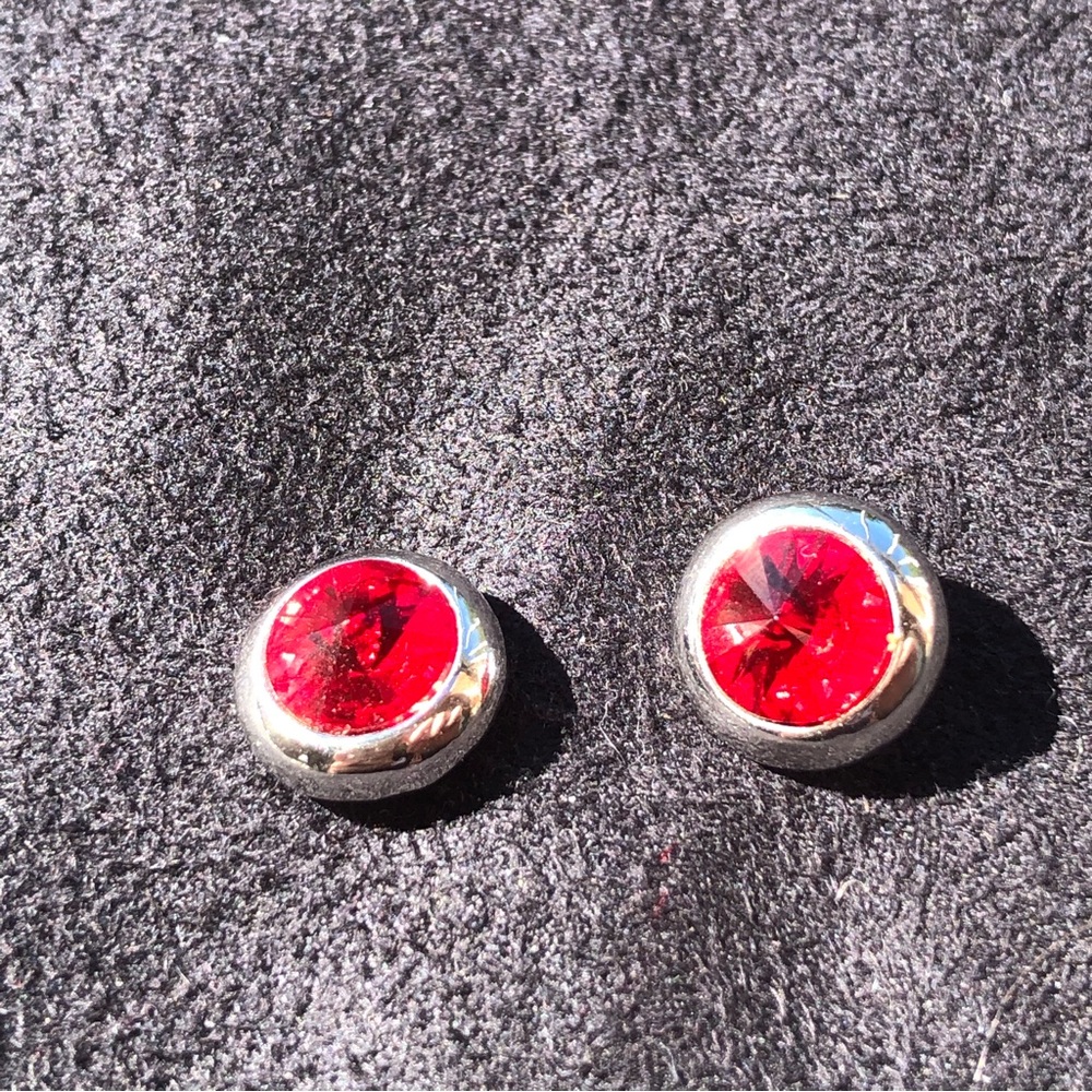 Set of Two Snap Button | Red/Silver | NWOT